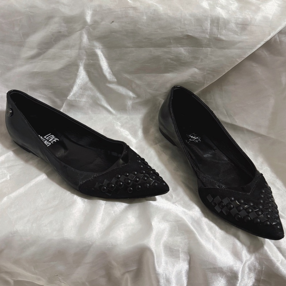 Moschino Black Flats
